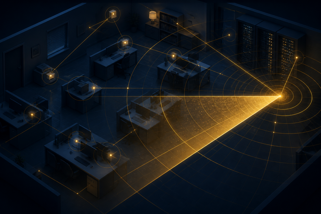 Gold radar scan of a small office network