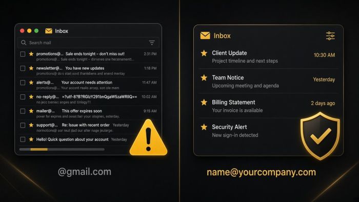 Don’t Run Your Business on Free Gmail: The Real Risks and the Fix (2026)